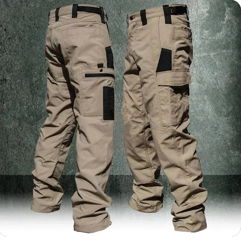 Men's Multi-Pocket Cargo Trousers – Wear-Resistant Tactical Work Pants for Outdoor Use