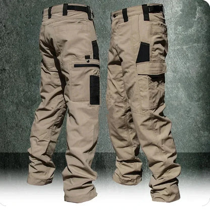 Men's Multi-Pocket Cargo Trousers – Wear-Resistant Tactical Work Pants for Outdoor Use
