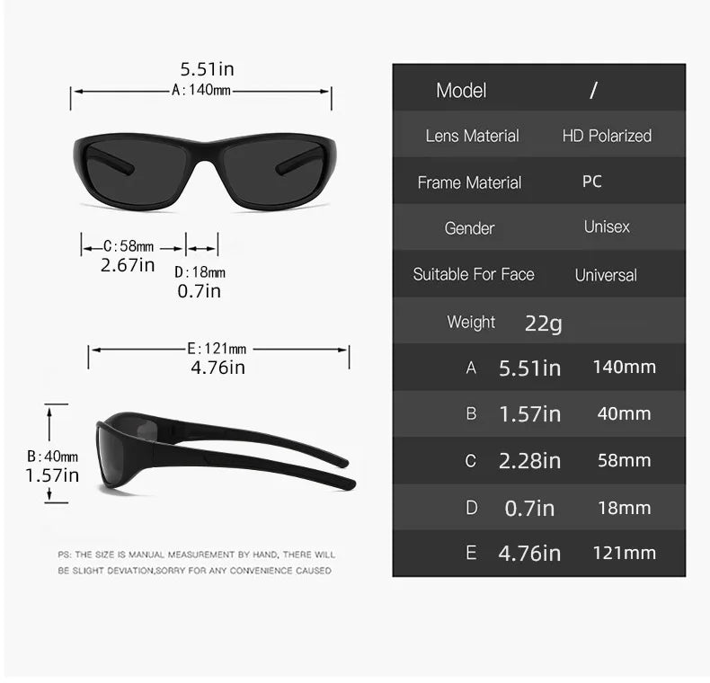 Polarized Sunglasses for Men — Outdoor Cycling, Driving & Sports Eyewear