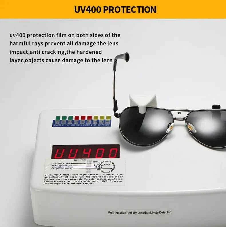 AUDI Luxury Red Gold Polarized Sunglasses Men Designer Driving Sun Glasses Male Pilot Goggles UV400 Eyewear