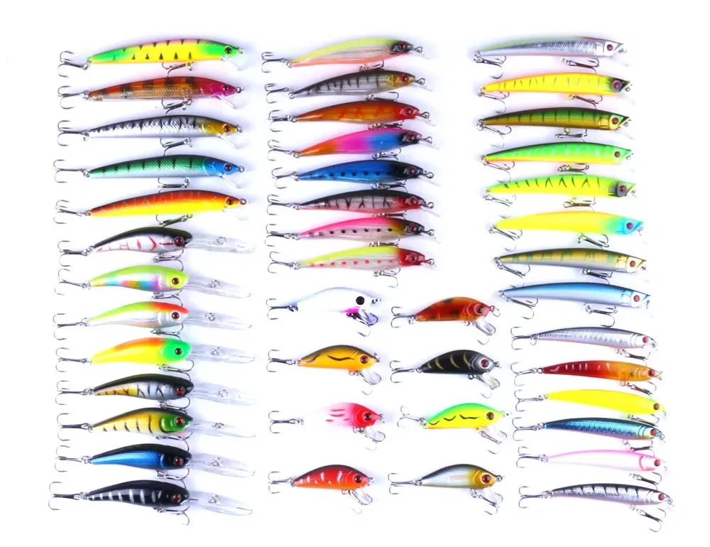 Fishing Lures Set Crankbait Tackle Hard Bait Kit Artificial Minnow Popper Pencil Swing Swimbait Wobblers Bionic Crank
