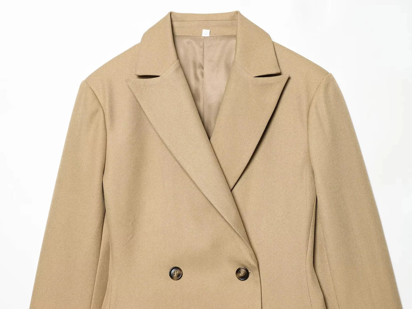 KONDALA Office Lady Chic Women Blazer Suit Double Breasted Long Sleeve Blazer Long Zipper Pants New Fashion 2026 Spring Suit