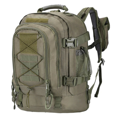 Tactical Backpack – 39–64L Expandable, MOLLE, Water-Resistant Nylon, 6 Colors