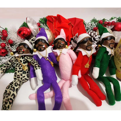11.81 in Christmas Elf Doll Cute Elves Plush Toy Xmas Gift Holiday Cute Plush Shelf Toy Snoop on A Stoop 2023 Christmas Elf Doll