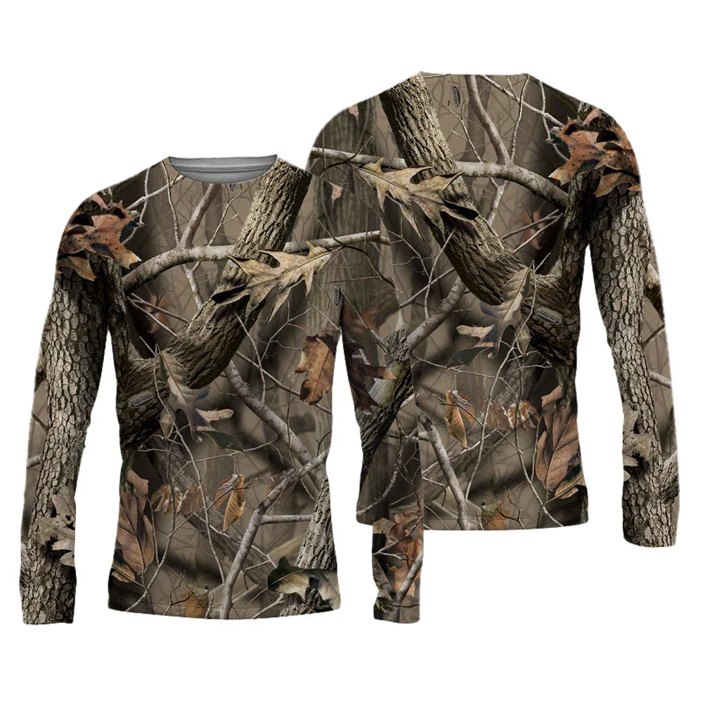 Men's 3D Graphic Long Sleeve T-Shirt – Vintage Print Crew Neck Autumn Streetwear Tee