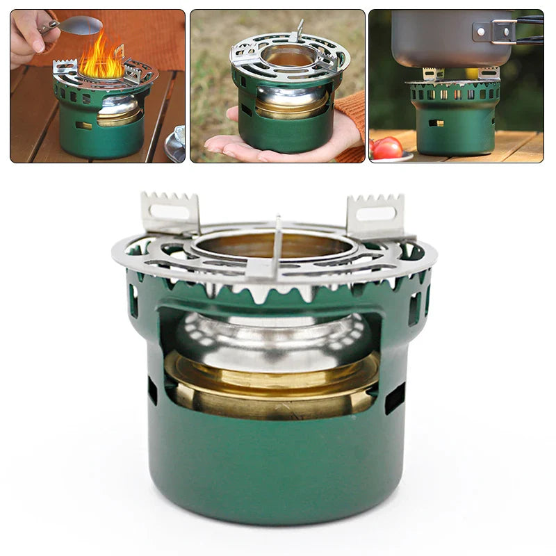 Aluminum Alcohol Camp Stove – Lightweight with Pot Stand & Storage Bag, 4 Colors