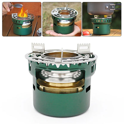 Aluminum Alcohol Camp Stove – Lightweight with Pot Stand & Storage Bag, 4 Colors