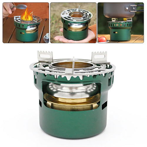 Aluminum Alcohol Camp Stove – Lightweight with Pot Stand & Storage Bag, 4 Colors
