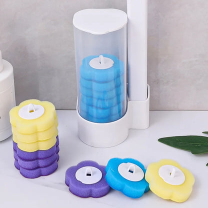 6-60PCS Toilet Disposable Replacement Head Foam Cleaning Sponges Heads Toilet Brush Refills No Dead Angle Bathroom Brush Heads