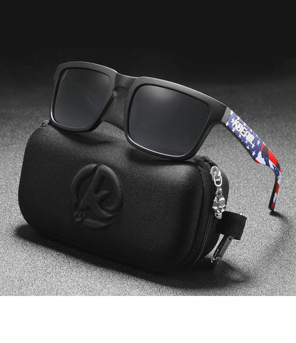 KDEAM Classic Square Sunglasses Men Women Category 3 Polarized Sun Glasses Unique Frame Surface Eyewear With Case Box KD332