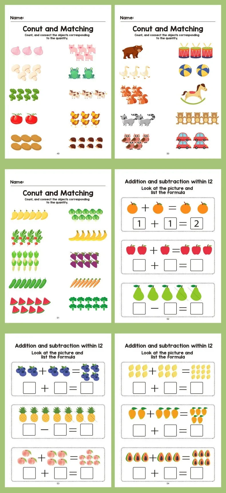 64 Pages Filled in With Numbers Logical Thinking Training Fun Math Exercise Book