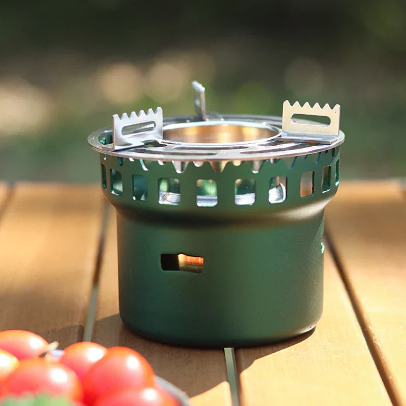 Aluminum Alcohol Camp Stove – Lightweight with Pot Stand & Storage Bag, 4 Colors
