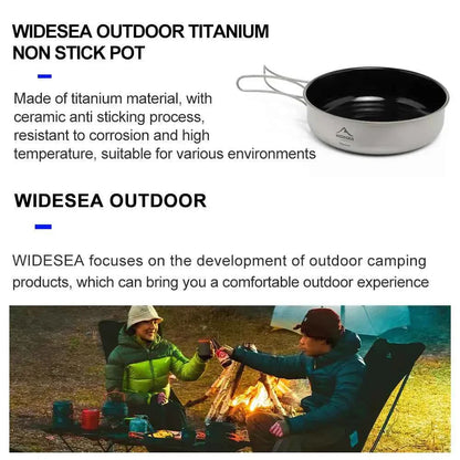 Widesea Titanium Camping Cookware Set – Ultralight Outdoor Cook Set