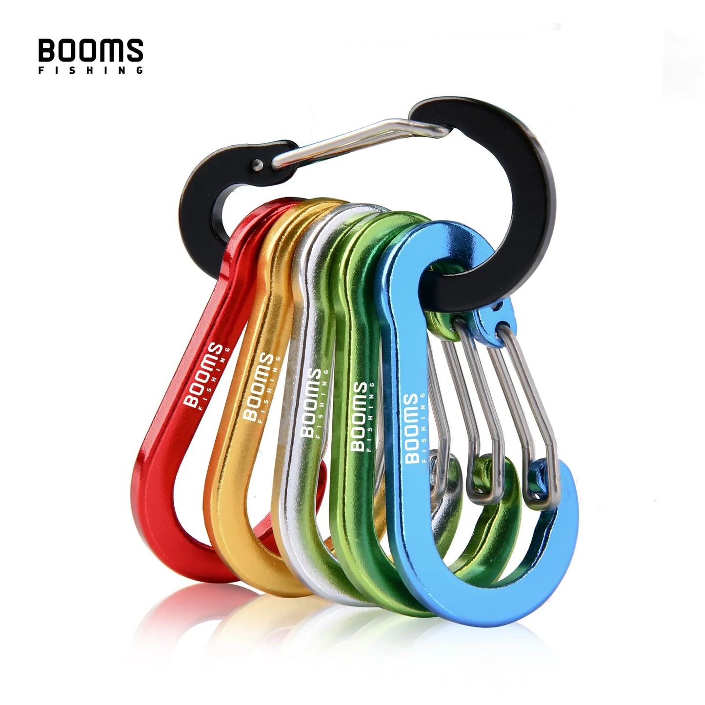 Aluminum Alloy Carabiner Keychain Set – 6pcs, 2", Multi-Color, Lightweight Snap Clips
