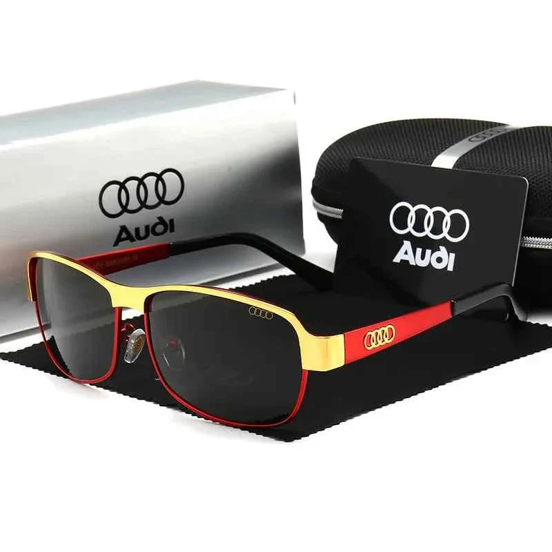 Audi Retro Oval UV400 Polarized Sunglasses for Men Women Motorcycle Glasses Antiglare Outdoor Adventure Shades lunette de soleil