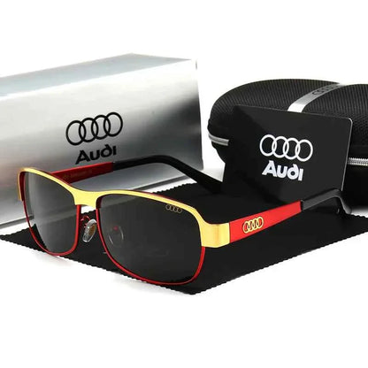 Audi Retro Oval UV400 Polarized Sunglasses for Men Women Motorcycle Glasses Antiglare Outdoor Adventure Shades lunette de soleil