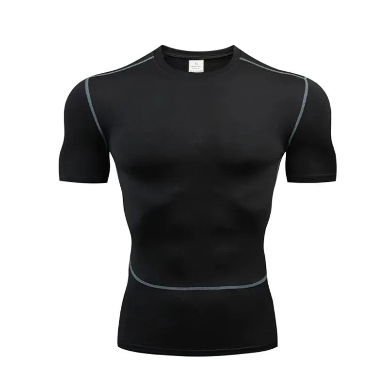 Men's T-Shirt Running Sport T Shirt Men Compression Top Tee Fitness Quick Dry Tight Training Gym Sport Running Shirts Men Jersey