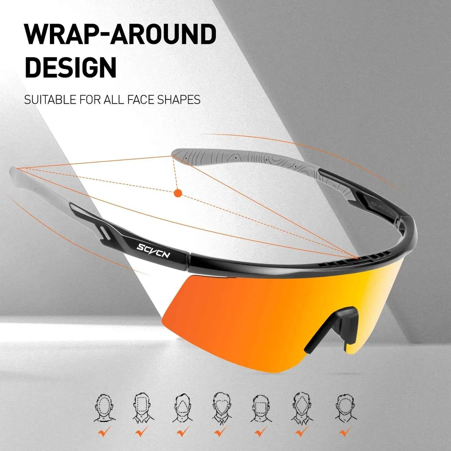Scvcn New Cycling Glasses MTB Riding Skating Sunglasses Bike UV400 Polarized Fishing Goggles Man Woman Bicycle Eyewear 2026