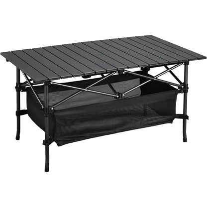 Lightweight Aluminum Folding Roll-Up Camping Table with Easy Carrying Bag for Indoor & Outdoor