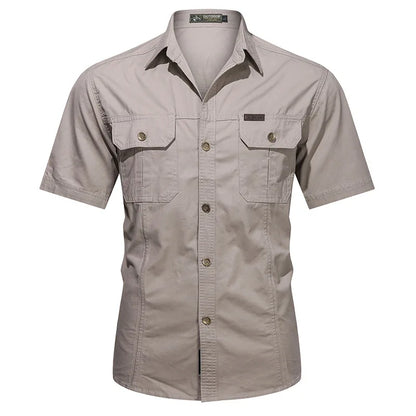 Men's Short Sleeve Tactical Hunting Shirt – Quick-Dry Combat Fishing & Hiking Shirt