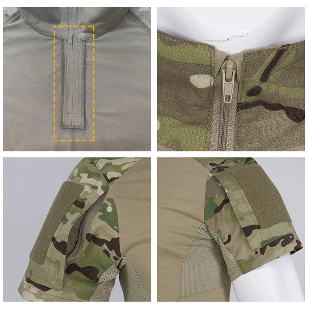 Men's Breathable Camo Hunting Shirt – Sweat-Wicking, Scratch-Resistant Outdoor Top