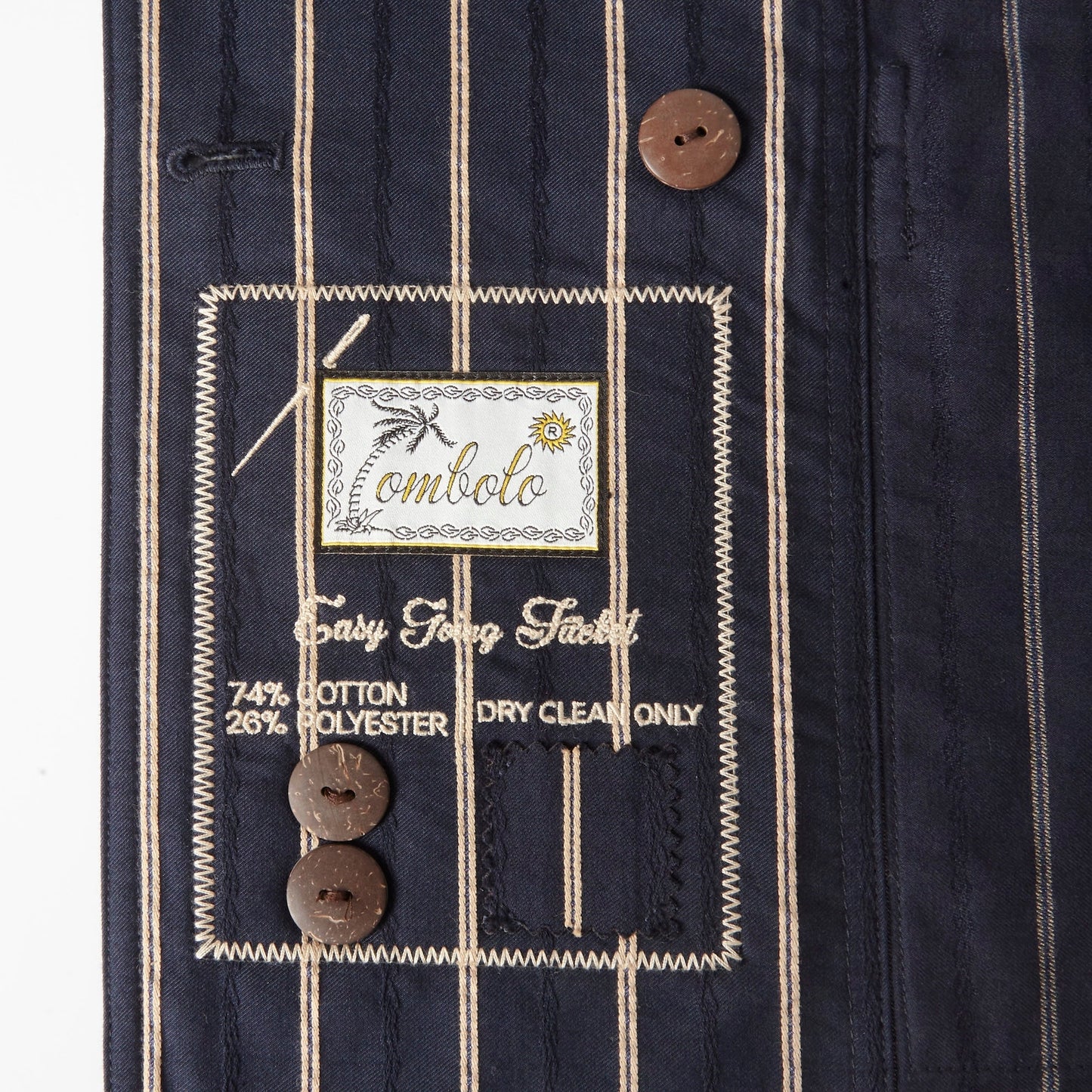 Easy-Going Jacket (Navy Jacquard Stripe)