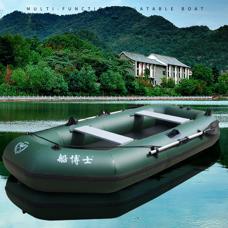 Inflatable Fishing Kayak with Air Deck & Clip Net – PVC, 1.75–3.6m