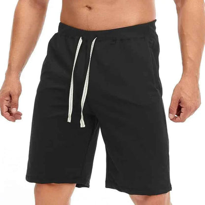 Men's Cotton Blend Beach Shorts – Loose Drawstring Casual Running & Sports Shorts