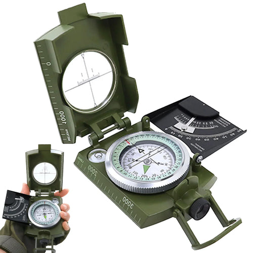 Phosphorescent Lensatic Compass – High-Precision Navigation for Hiking, Camping & Survival