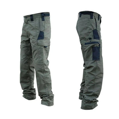Men's Multi-Pocket Cargo Trousers – Wear-Resistant Tactical Work Pants for Outdoor Use
