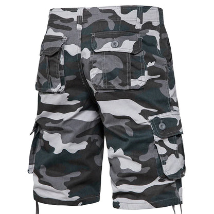 Men's Camo Cargo Shorts – Breathable Cotton Outdoor Sports Half Pants with Side Pockets