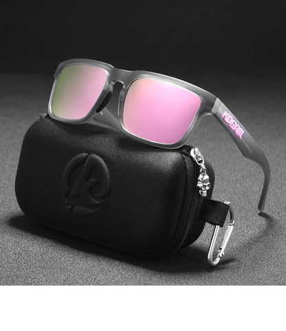 KDEAM Classic Square Sunglasses Men Women Category 3 Polarized Sun Glasses Unique Frame Surface Eyewear With Case Box KD332