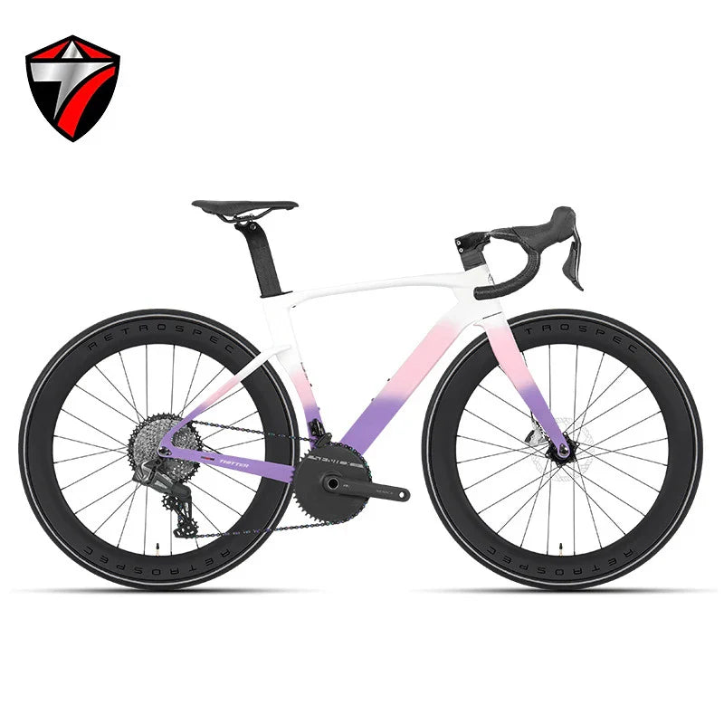 TWITTER Cyclone Full Carbon Road Bike – WheelTop Wireless 12-Speed, Hydraulic Disc Brakes