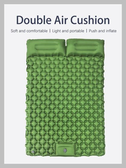 Outdoor Camping Double Inflatable Mattress Extra Wide Sleeping Pad Ultralight Folding Bed Sleeping Mat Car Travel Mat