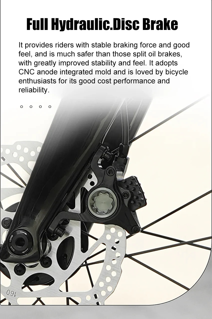 Cheap Mechanical Shifting Carbon Road Disc Bike 700*28C RS-24S Hydraulic Brake Racing Bicycle With Carbon 3K Handlebar For Sale