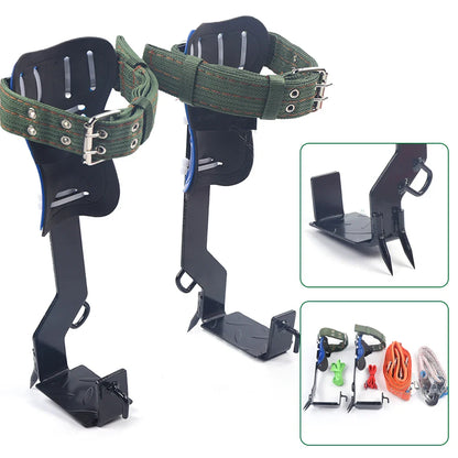 Tree Climbing Gear, Steel Pole Climbing Spikes, Safety Belt & Rope, Climbing Tree Shoes, 100kg Load Capacity, Durable Tool