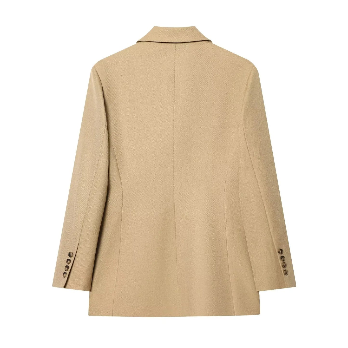 KONDALA Office Lady Chic Women Blazer Suit Double Breasted Long Sleeve Blazer Long Zipper Pants New Fashion 2026 Spring Suit