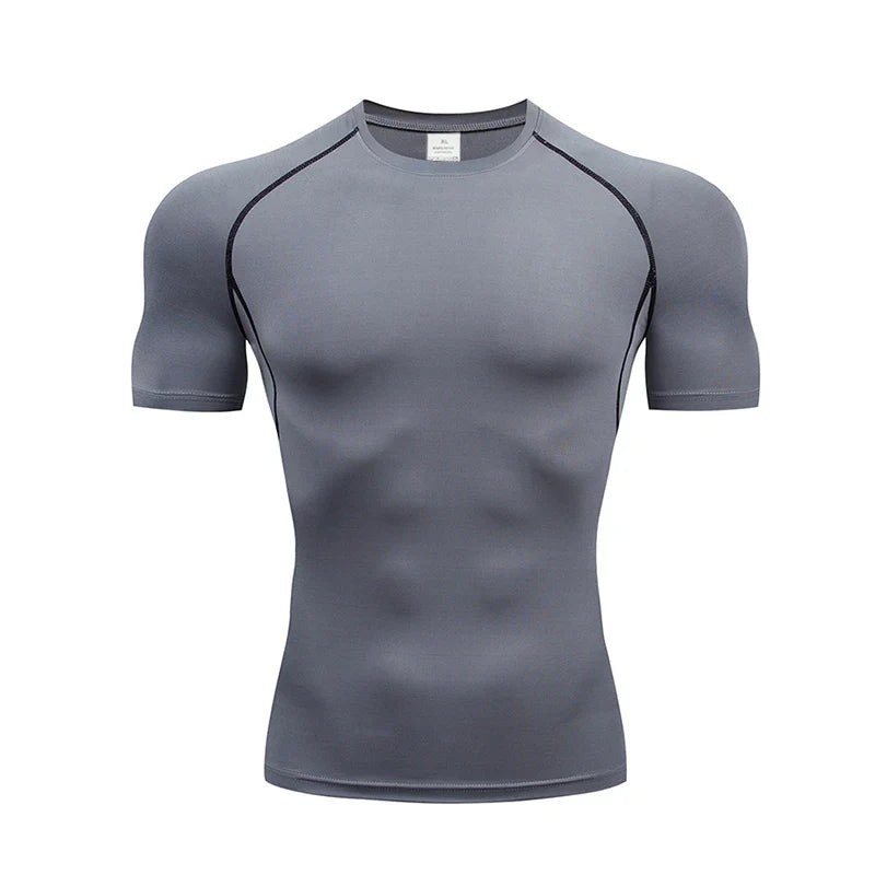 Men's T-Shirt Running Sport T Shirt Men Compression Top Tee Fitness Quick Dry Tight Training Gym Sport Running Shirts Men Jersey
