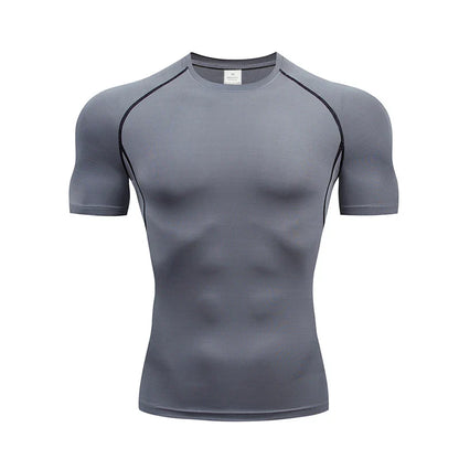 Men's T-Shirt Running Sport T Shirt Men Compression Top Tee Fitness Quick Dry Tight Training Gym Sport Running Shirts Men Jersey