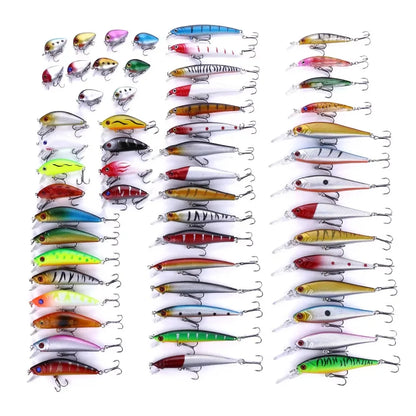 Fishing Lures Set Crankbait Tackle Hard Bait Kit Artificial Minnow Popper Pencil Swing Swimbait Wobblers Bionic Crank