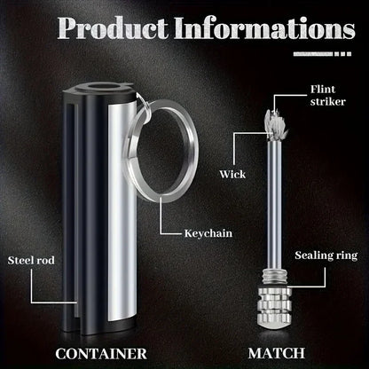 1-50pack Match Lighter, Flint Metal Match Lighter, Outdoor Camping Portable Emergency Survival Lighter, Can Light 10,000 Times