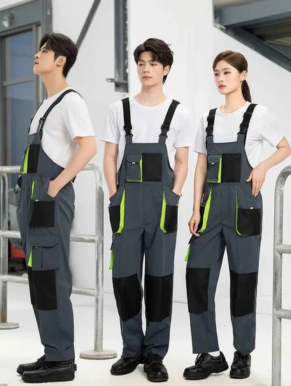 High Quality Men's Overalls Big Multi-Pocket Jumpsuit Wearproof Romper Factory Labor Protection Clothing Men Workwear Suits