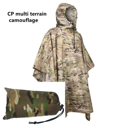 Camouflage Waterproof Raincoat Poncho – Multifunctional Hunting & Camping Rain Cover