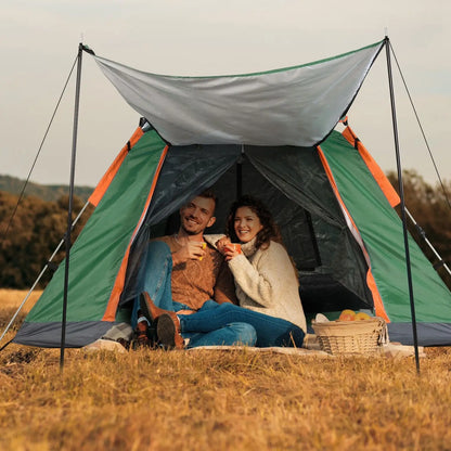 4-5 Person Camping Tent with 2 Mosquito Net Windows + Carrying Bag