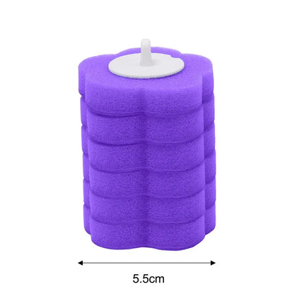 6-60PCS Toilet Disposable Replacement Head Foam Cleaning Sponges Heads Toilet Brush Refills No Dead Angle Bathroom Brush Heads
