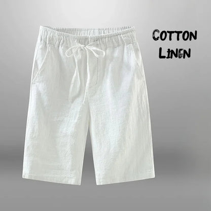 Men Shorts for Men Cotton Linen Casual Breathable Beach Shorts Men's Short Sweatpants Vacation Gym Basketball