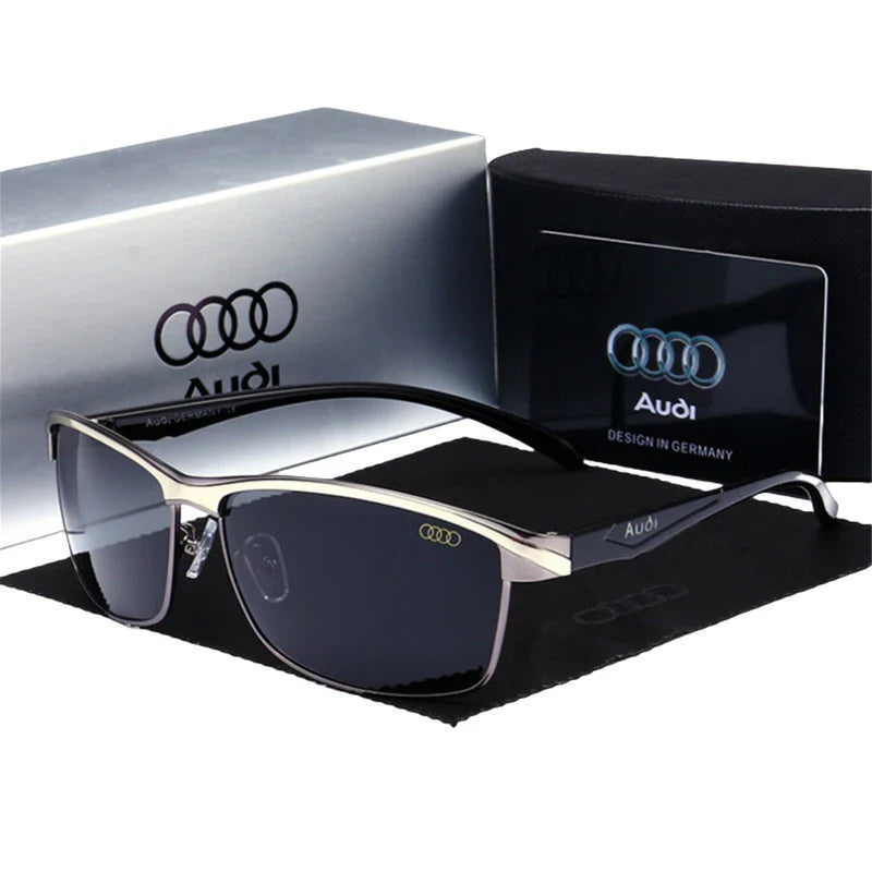 Audi UV400 Polarized Rectangle Sunglasses Glasses for Men Women Driving Motorcycle Outdoor Cycling Glasses AntiGlare Lens 551