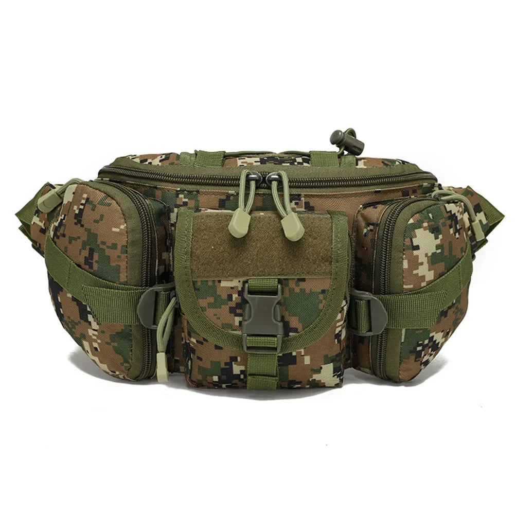 Men's Tactical Fanny Pack Nylon Waist Bag - Outdoor Sports Cycling Travel Hiking Camping Hip Pack Small Utility Belt Bag