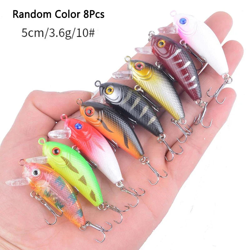 Fishing Lures Set Crankbait Tackle Hard Bait Kit Artificial Minnow Popper Pencil Swing Swimbait Wobblers Bionic Crank