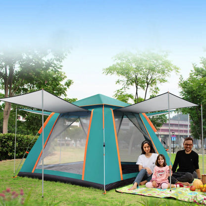 4-5 Person Camping Tent with 2 Mosquito Net Windows + Carrying Bag